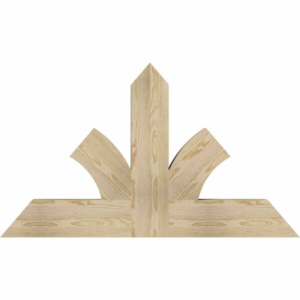 Ekena Millwork Richland Rough Sawn Timber Gable Bracket, Douglas Fir, 48"W x 28"H x 4"D x 6"F, 14/12 Pitch GBW048X28X0406RIC00RDF - main